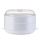 Jingdie microwave oven heating steamer large-capacity food-grade household water-added double-layer thickened container steamer steamer box steamer microwave oven special heating steamer 2 layers