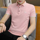 Hailan sleeve T-shirt men's 2025 summer new style lead polo. shirt Korean fashion clothes men's half 1301 black L 105-120Jin [Jin equals 0.5 kg]