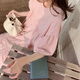 绫庭鹰孕妇装夏装夏天长裙子韩版欧美风夏季辣妈时尚孕妇装连衣裙女 粉色 L