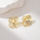 Qlady flower ear pierced earrings for women 2025 new light luxury high-end earrings temperament silver needle earrings