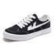 Huili Frühlings- und Herbst -Leinwandschuhe neue trendige Paar Sport und Freizeitbrettschuhe kgh749t schwarz und weiß 42