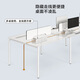 Lin's Home Simple Office Computer Desk Desktop Double Office Workbench Lin's Wood Industry LH880 [Warm White] Two-person Staff Table