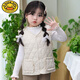 G.DUCKKIDS2025 Girls' vest for autumn and winter with velvet vest for girls and babies, thickened inner warm vest, cherry blossom pink_girls' velvet style 110 cm_100-110CM