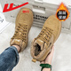 Pull back men's shoes high-top cotton shoes men's 2025 winter new snow boots plus velvet thickened plate shoes men's warm shoes trend brown 42