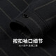 与狼共舞【羽绒内胆】羊毛呢翻领夹克男2024秋冬新款条纹保暖外套男士1054 黑色001 2XL (185)