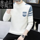 Zunweishi Pullover Herren Mian Velvet plus Fleece verdickte halb hohe Hals enge Hals. Stricke Basishemd Teen warme Top 10721-9209 Khaki 2xl 135 bis 150jin [Jin gleich 0,5 kg]