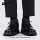 Huili leather shoes men 2025 autumn formal shoes business men shoes soft sole men thick sole work shoes men black 40