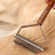 Jazz Wolf pet comb knotting brush dog hair cleaning artifact cat hair removal special beauty solid wood comb combing brush double-sided knotting comb solid wood handle