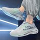 
GUQIAN men's shoes 2025 new sports and leisure running cushion shock-absorbing junior high school students' height-enhancing dad shoes trendy shoes for men TK757 gray-green 43 (265mm)