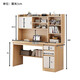 Jiajialin Desk Bookcase Integrated Computer Desk Desktop Home Bedroom Small Study Table Rental House Office Writing Desk Subsidy Luxurious Height Warm White 120cm