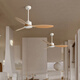 
Weather vane modern industrial style lightless 56-inch ceiling fan restaurant ceiling simple electric fan living room commercial study fan frequency conversion 42-681A black 3 leaf - black leaf remote control