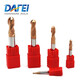 DAFEI 55 degree carbide tungsten steel ball end mill 2 edge ball cutter gong cutter CNC tool machining center coated milling cutter end mill R2.0*4*10*50