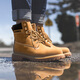 Nuevas botas de trabajo de primavera de Maden botas grandes amarillas al aire libre zapatos de cuero casual al aire libre botas de martin gruesas botas retro de senderismo