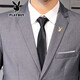 Playboy suit men's slim professional suit blazer casual suit wedding best man groom suit groom suit one button black single suit (send shirt) XL