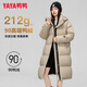 
YaYA (YAYA) luxury gold series down jacket for women long over knees 2025 winter new thickened warm and fashionable couple jacket XJ Black M 160/84A