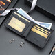 
Crocodile shirt top layer cowhide wallet men's short ticket clip horizontal card bag boy birthday gift for boyfriend HT2169