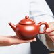 Zun Hu Yixing Zisha Pot Handmade Tea Set Teapot Gift Box Horizontal Pot Dahongpao 200cc