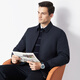 Shanshan jacket men's autumn and winter thickened quilted warm high-density wear-resistant commuting casual executive cadre lapel jacket