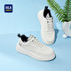 HaiLan Home HLA men's shoes trendy embossed heightened casual shoes versatile thick sole shoes HAABXM1EAP039 white and blue 42
