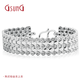 GsunG platinum men's bracelet is stylish and new, wide and large PT950 women's bracelet is fashionable and shiny. Priced by gram. Contact before bidding.