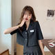 
Reserved short-sleeved small suit jacket for women in summer thin 2025 new internet celebrity street-fried design small short suit, white good quality 684 models, 10 times more expensive XL 115/135Jin[Jin equals 0.5 kg]