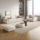 Dipu Cream Style Technology Sofá Sala de estar Sala de estar simple Apartamento pequeño extra grande Sit Deep Direct Cat Crack Sailboat 671 Sofá 3.0m LM Cat Crack + Uttp Honeycomb Algodón de sexo