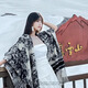 Yunna National Style Landscape Painting Shawl Travel Outdoor Cloak Cloak Blanket Thickened Warm Scarf for Women in Autumn and Winter Landscape Painting Shawl
