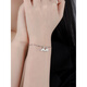 Nilan pt950 platinum bracelet PT950 pearl fish tail women's light luxury versatile shell platinum bracelet free platinum fish tail bracelet