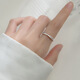 Hazel Orange 925 Silver Cross Ring Women's Simple Light Luxury Ring Niche Cold Style Open Ring Fashion Zircon Index Finger Ring s925 Silver Cross Zirconia Open Ring R05