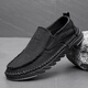 Hongxingxiang Alte Peking-Stoffschuhe Herrenschuhe atmungsbezogene lässige Schuhe Ein Fuß Leinwandschuhe Leichte mittlere und ältere Vaters Schuhe weicher Sohle Non-Slip 8807 Herrengrau Single 40