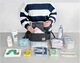 
CLCEY mother and baby brand baby carriage hanging bag storage bag newborn supplies storage bag baby carriage hanging bag blue black stripes