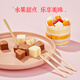 SHUANG YU disposable wooden forks, 2 barrels, 200 pieces in total, thickened bamboo forks, cake snack forks, fruit picks