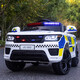Kein Spiel, ein Elektroauto für Kinder, Allrad-Allradauto, Männer und Frauen mit ferngesteuertem Spielzeugauto können in einem Baby-Polizeiauto, Kinderauto [Flaggschiff] Allradantrieb + Foam Wheel + Ledersitz, sitzt