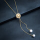 Qlady Pearl Quaste Halskette für Frauen Langer Modepullover Kette Leichte Luxus -Pullover Anhänger Accessoires Mode Schmuck Geburtstagsgeschenk Gold Gold