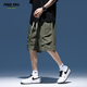 Foss Phil短裤男装夏季工装潮牌休闲冰丝中裤宽松运动五分裤子9906军绿3XL