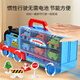 Hess portable gift box 1 train toy children boy track train 2 toddlers 1-3-6 years old birthday gift with 9 cars + 32 tracks + 12 road signs early education storage train