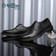 Goldlion men's shoes business formal shoes autumn simple lace-up suit lightweight leather shoes 59674007501A black size 40