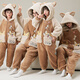 Junge Liebeswörter Eltern-Kind-Pyjamas Herbst- und Winter-Strampler Langarmed Koralle Velvet Family Drei- und Vier Familiendekoration Kinder-Hauskleidung ypf3893 Welpe Durchschnittliche Größe Kinder 8 Größe (85-100 30 Jin [Jin entspricht ca. 0,5 kg])