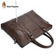 
Hush Puppies briefcase one-shoulder slanted handbag genuine leather clutch for men business bag computer bag gift brown