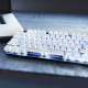 罗技（Logitech） K845 有线机械办公键盘 游戏电竞 朋克复古键盘外设电脑笔记本节日礼物 diy个性键帽 K845（红轴）+白巧克力键帽