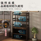 Sizhuge new Chinese style Bogu rack tea set storage shelf solid wood ornaments living room Shuduobaoge tea display cabinet purple clay pot 3 layers 80 double drawers four doors