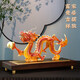 易水阁彩铜龙摆件开业礼物送客户[定制刻字]公司前台摆件开业乔迁礼品 黄色铜龙