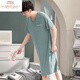 Zhulu summer modal nightgown men's thin style integrated 200 Jin [Jin equals 0.5 kg] can wear men's long style plus fat plus large nightgown men's anus 844 black 3XL suitable for 180-200 Jin [Jin equals 0.5 kg]