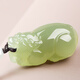 Red crisp hand Hetian jade Pixiu pendant for men and women, auspicious animal Pixiu white jade pendant, comes with certificate