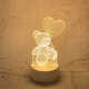 I think I dream creative 3D night light student gift gift bedroom table lamp USB cartoon balloon bear plug type cold light warm light neutral light