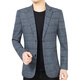 Costume masculin Romon Spring Nouveau style papa costume décontracté, single-morceau top printemps and automne d'âge moyen et jeune homme à un seul morceau de la veste des hommes XZ1750 Blue Grey 180 [recommandé 135-150jin [Jin est égal à 0,5 kg]]]