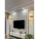 mnkuhg all copper light luxury crystal wall light living room background wall aisle stairs lamp modern bedroom bedside lamp atmospheric lamp L B9928-2