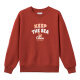 Giordano sweatshirt Piermont T-shirt letter printed inner fleece round neck pullover sweatshirt 1339070121 new champion red large size