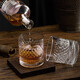Gudong Xiaoming Whiskey Glass Spirit Glass Set Home European Crystal Glass Wine Glass Beer Glass Bar High-end Gift Box Embossed Whiskey 4 Gift Boxes