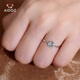Aido Diamond pt950 platinum ring, fashionable platinum sunflower ring, adjustable gift for girlfriend, weight 2.6-2.8 grams + delivery certificate